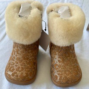 UGG Infant Jorie II Glitter Leopard boot (6-12M)